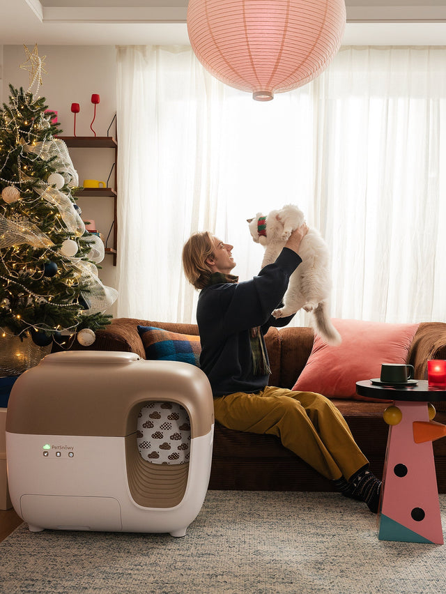 Zuhause mit deiner Katze und deinen petsnowy